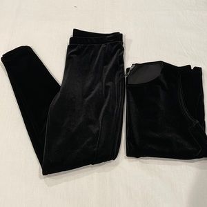 Chicos black velvet set